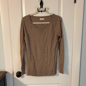 Shrinking Violet Taupe Knit Top